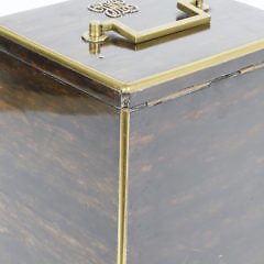 19th Century English Coromandel Wood Traveling Stationary Box