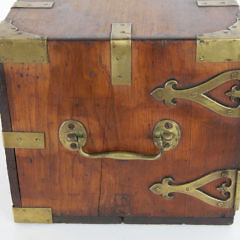 English Brass Bound Campaign Specimen Collection Box, circa 1870