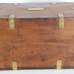 English Brass Bound Campaign Specimen Collection Box, circa 1870