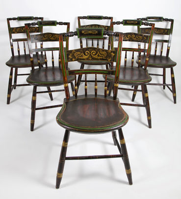 465-1865 Set of 6 Massachusetts Chairs A_2290