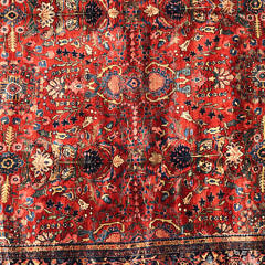 Vintage Hand Knotted Wool Sarouk Oriental Carpet