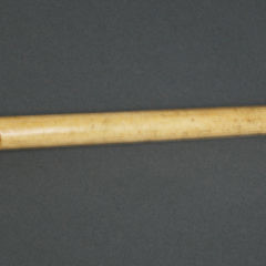 Whaleman Made Whalebone and Whale Ivory Walking Stick, circa 1850