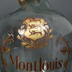 Hand Decorated Glass Wine Storage Bottles “Saint-Joseph” and “Montlouis”