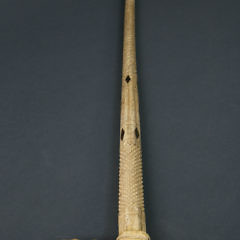 Whaleman Carved Whale Ivory and Whalebone Cane