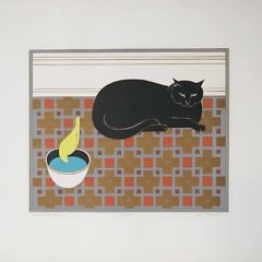 Will Barnet Limited Edition Serigraph on Paper “Cat and Canary” Ed.  69/225