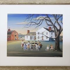 Edward Paine Watercolor Tempera “The Old Mason House, Mystic, Connecticut