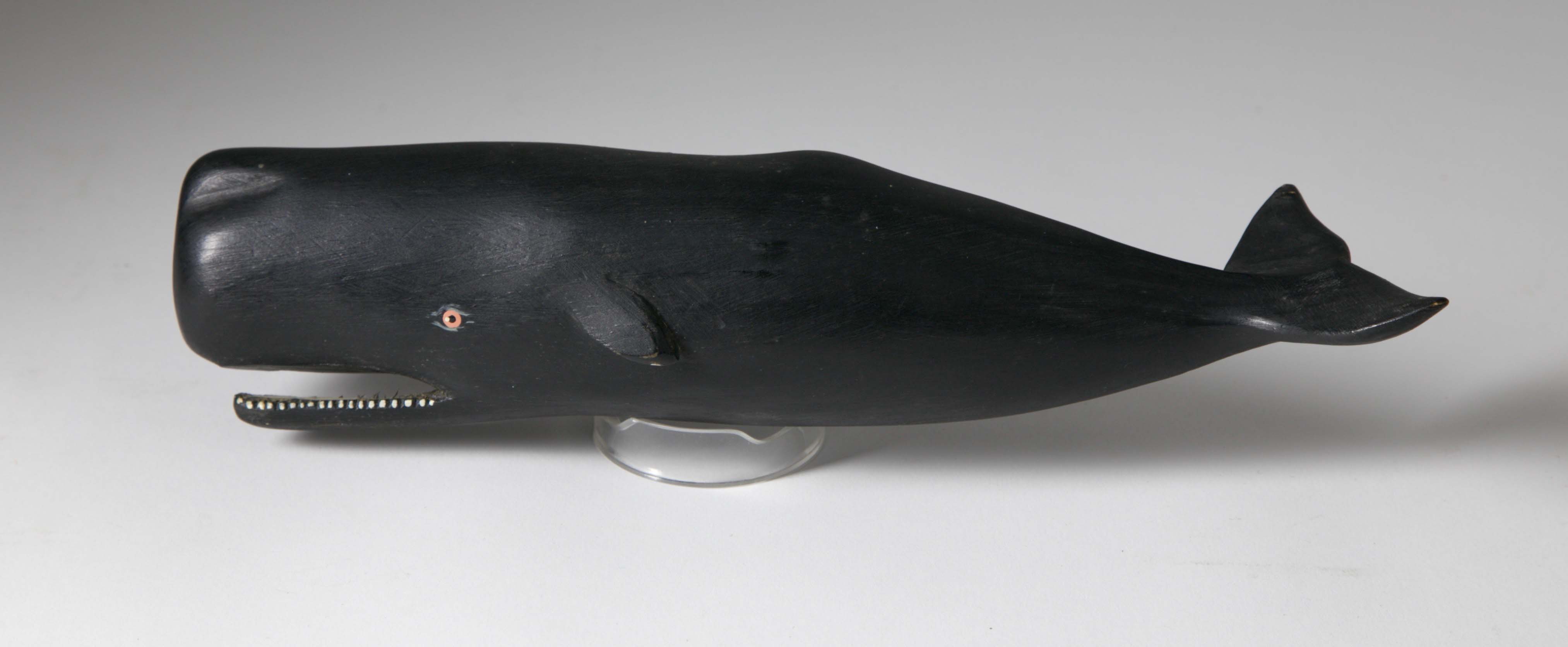 Full Body Whale - 1940s Vintage Carved and Painted Full Body Sperm