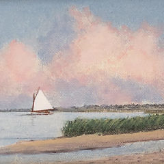 Michael Keane Oil on Canvas Board “Reduction of Nantucket Harbor Morning”