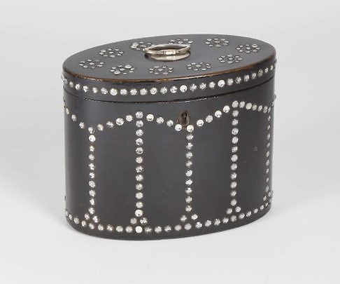 316-3771 Black Lacquer Rhinestone Studded Tea Caddy A_MG_4483