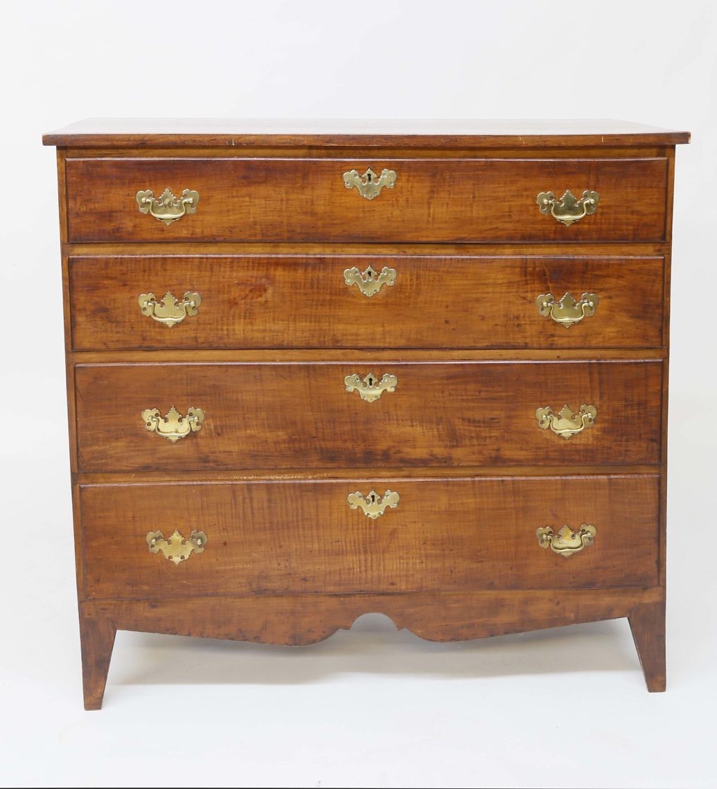 Federal Tiger Maple Chest of Drawers American Federal Tiger Maple