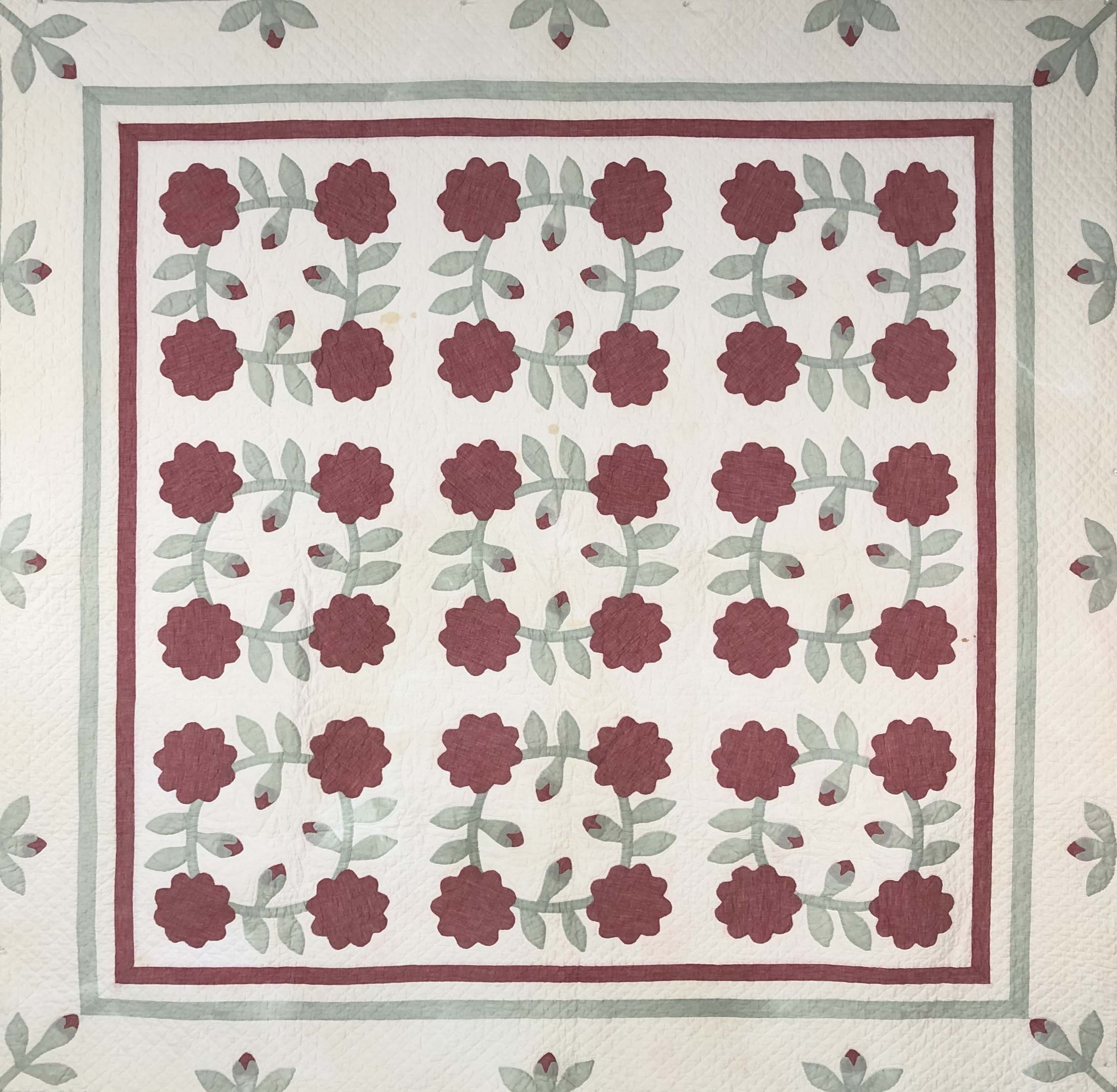 Vintage Rose of Sharon Quilt