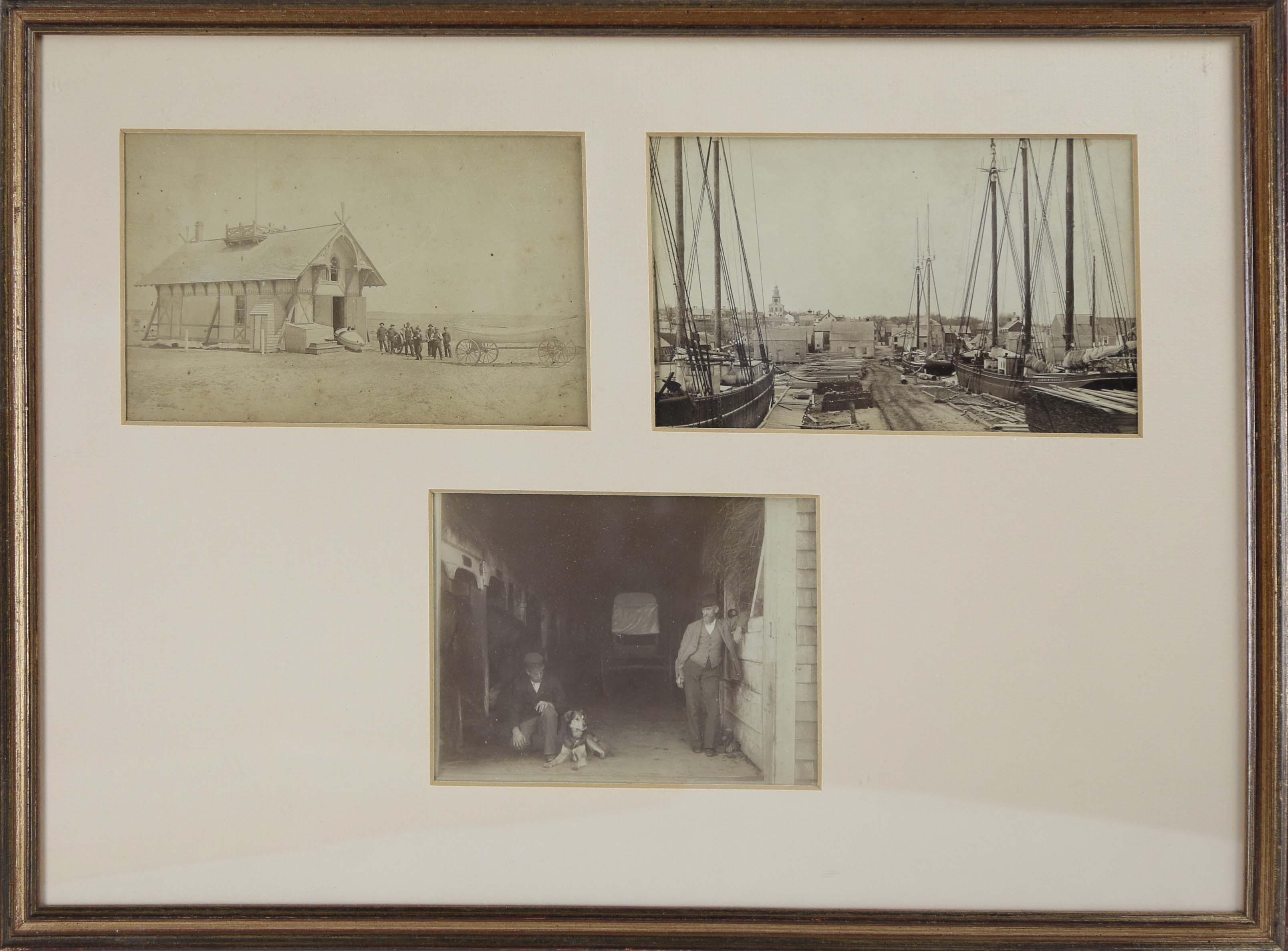 Antique Nantucket Photographs Two Matted and Framed Antique Nantucket