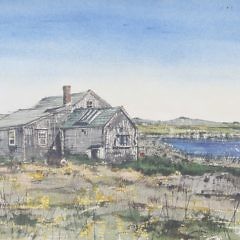 Roy Vandam Watercolor on Paper “Linda Loring’s Pond House”