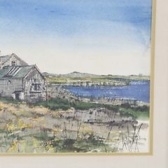 Roy Vandam Watercolor on Paper “Linda Loring’s Pond House”