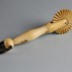 Whale Ivory and Blond Baleen Pie Crimper, circa 1850