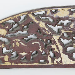 Pair Chinese Carved and Polychrome Architectural Ornamentations