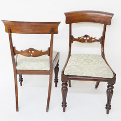 Set of Eight English Mahogany Dining Chairs, circa 1840