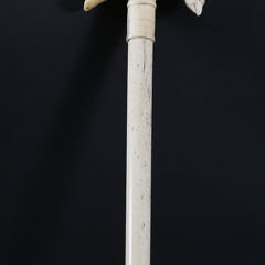  Whaler Made Whale Ivory and Whalebone Peace Dove Cane, circa 1860