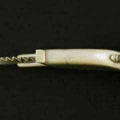 Whaler Carved Whale Ivory Swan Pie Crimper, circa 1840