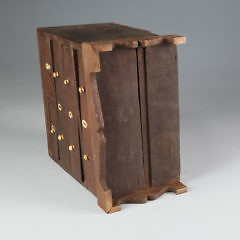 Sailor Made Miniature Cherry Two-over-Three Drawer Chest, circa 1830