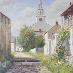 William Paskell Oil on Canvas “Stone Alley – Nantucket”