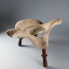 Whalebone and Wood Whale Vertebrae Stool, circa 1870