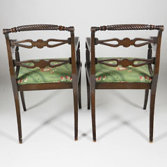 Pair of Regency Mahogany Open Armchairs, circa 1820