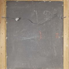 Oil on Panel “Naive Portrait of Twins with Their Cat in an Interior”, circa 1856