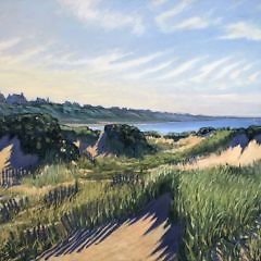 Illya Kagan Oil on Canvas “Cliff Side View from Jetties Beach Dunes”