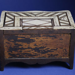 Whalebone, Wood and Whale Ivory Miniature Serpentine Chest of Two Drawers, circa 1860