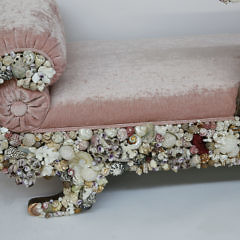 Seashell Encrusted Chaise Lounge