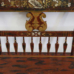 American Decorated Triple-Back Settee, circa 1840