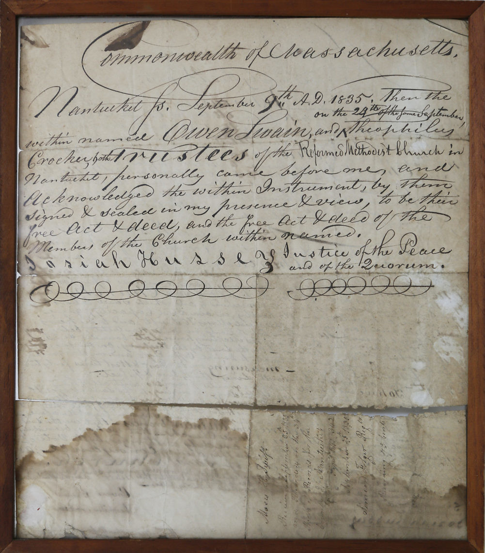 Nantucket Deed of Purchase Nantucket, September 9th 1835 Deed of