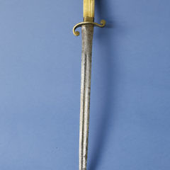 French Naval Officer’s Whale Ivory, Brass and Steel Dirk, circa 1820-1840