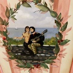 Hand Painted “Mermaids and Sailors” Two Door Armoire