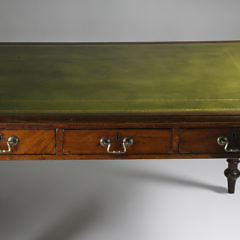 English Mahogany Leather Top Library Table, circa 1840