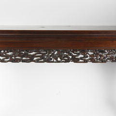 Chinese Carved Teak Wood Low Table, circa 1870