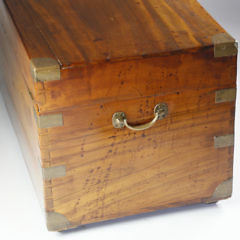 Chinese Export Camphorwood Brass Bound Chest, 19th Century