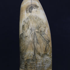 Scrimshaw Sperm Whale Tooth “Paris Fashions for June”, circa 1860