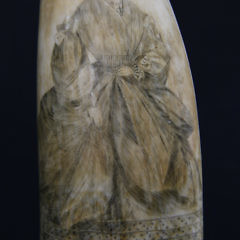 Scrimshaw Sperm Whale Tooth “Paris Fashions for June”, circa 1860