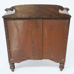 American Late Federal Miniature Mahogany Bow Front Chest of Drawers, circa 1825