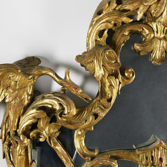 Chinese Chippendale Style Gesso and Giltwood Overmantle Mirror, 19th Century