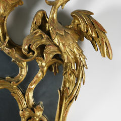 Chinese Chippendale Style Gesso and Giltwood Overmantle Mirror, 19th Century