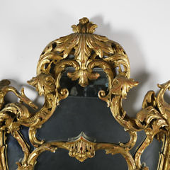 Chinese Chippendale Style Gesso and Giltwood Overmantle Mirror, 19th Century