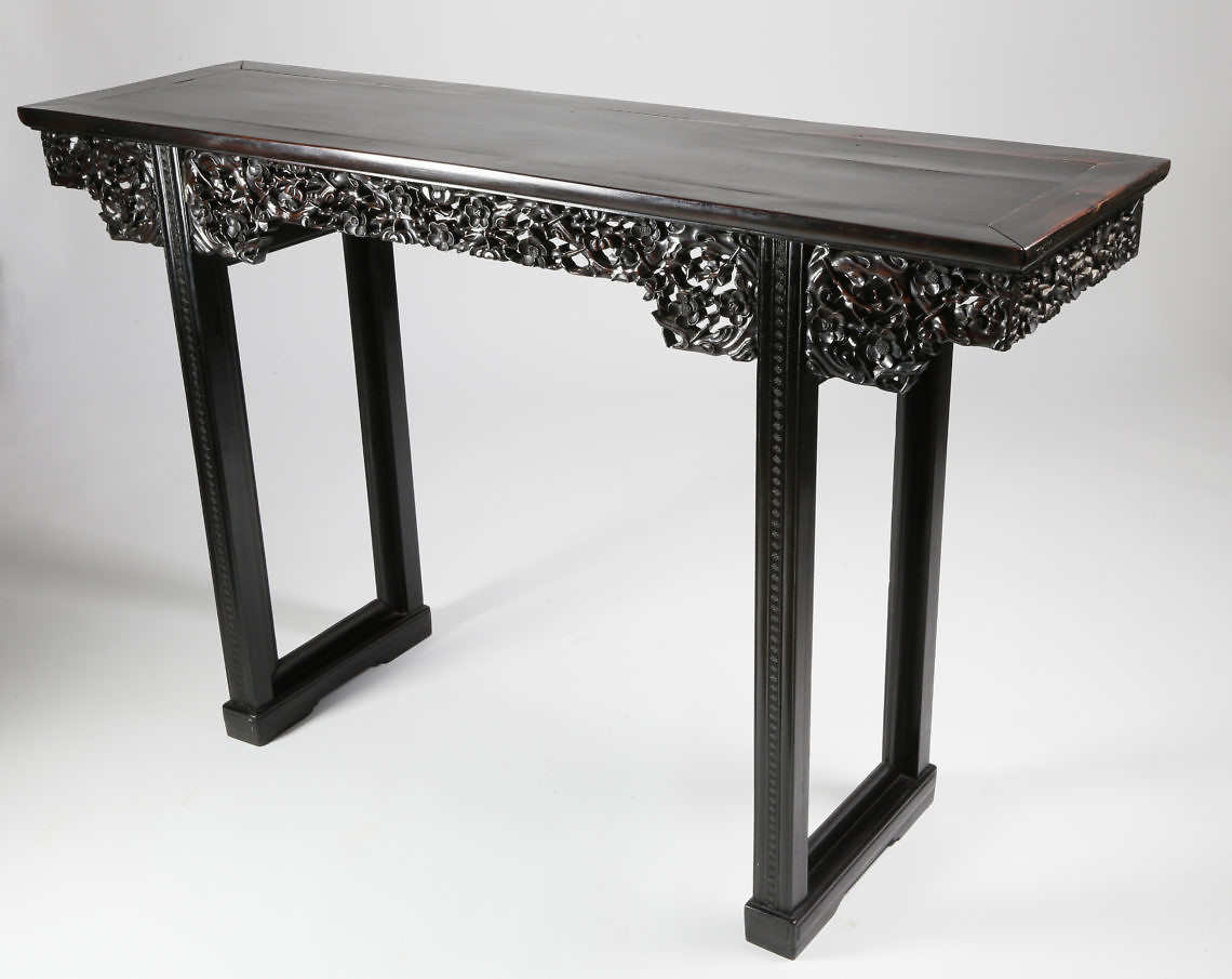 Chinese Carved Teak Wood Altar Table Chinese Carved Teak Wood Altar