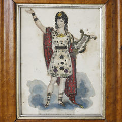 Unique Set of 17 Theatrical Decoupage Prints, 19th Century
