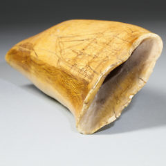 Scrimshaw Sperm Whale Tooth, circa 1840