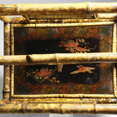 Anglo-Japanese Tortoiseshell Bamboo and Signed Lacquer Periodical Stand, circa 1880