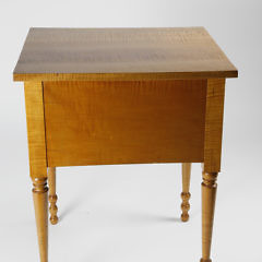 American Sheraton Tiger Maple Work Stand, circa 1820