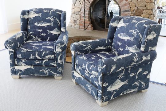 43-4803 Pair Denim Fish Upholstered Club Chairs_MG_3786